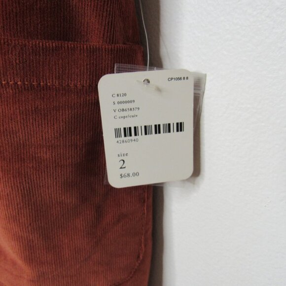 Free People Old School Love Overall Dress Jumper Copper Rust Sz 2 NWT - Picture 4 of 8